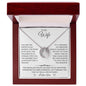 To My Wife, My Strength and My Soft Place to Fall - Lucky In Love Necklace