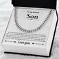 To My Dearest Son, Cuban Link Chain