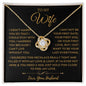 To My Amazing Wife, The Light of My Life - Love Knot Necklace