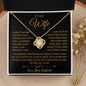 To My Amazing Wife, The Light of My Life - Love Knot Necklace