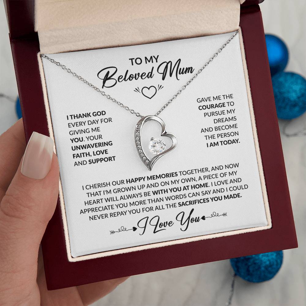 To My Beloved Mum - Forever Love Necklace