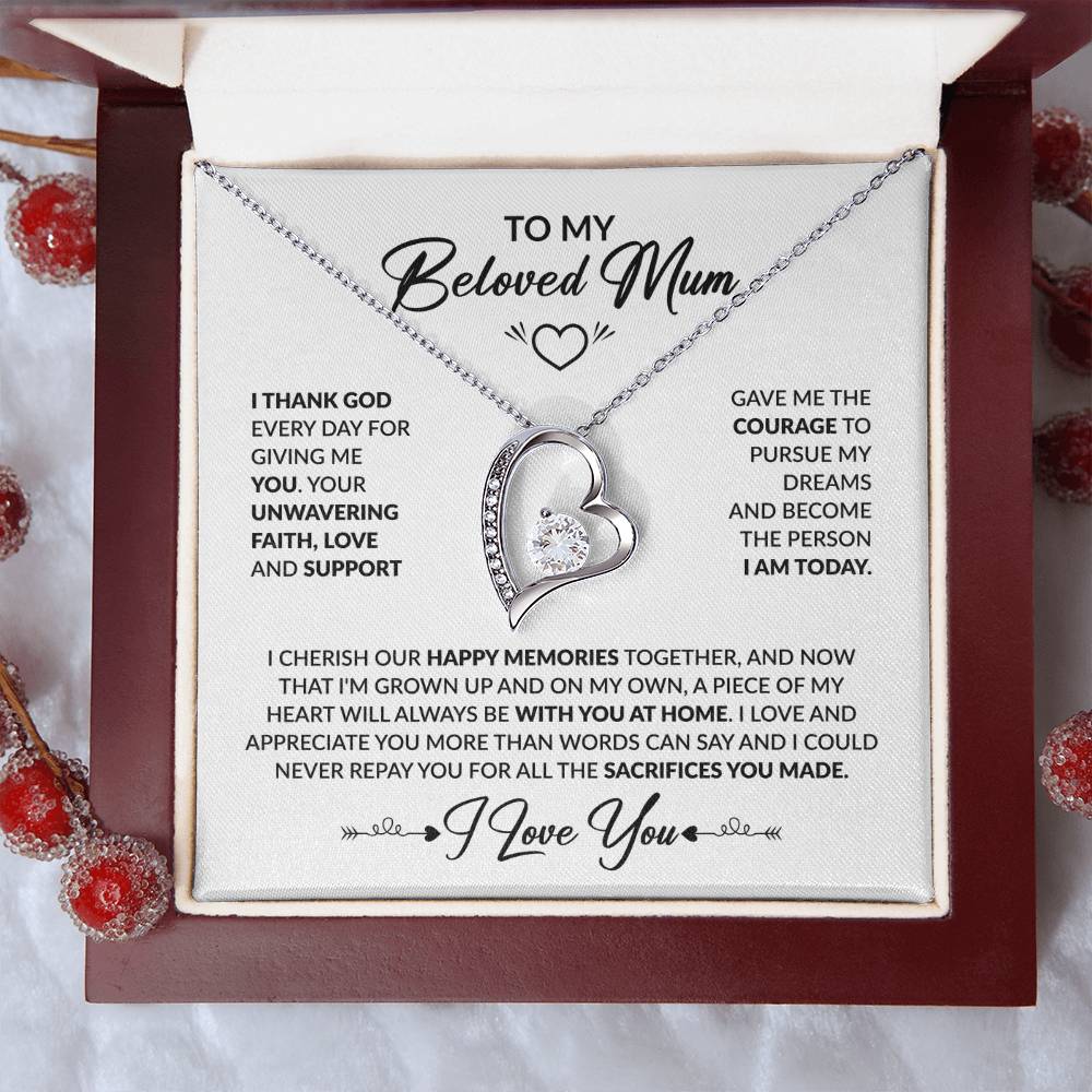 To My Beloved Mum - Forever Love Necklace