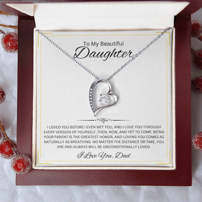 To my Beautiful Daughter - Forever Love Necklace