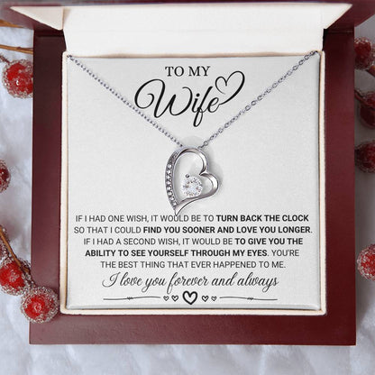 To My Beautiful Wife, My Forever Love - Forever Love Necklace