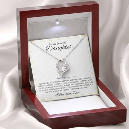 To my Beautiful Daughter - Forever Love Necklace
