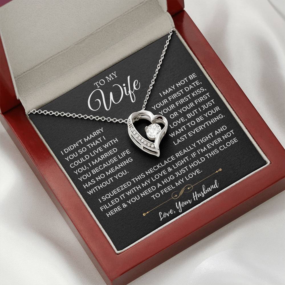 To My Wonderful Wife, My Partner in Everything - Forever Love Necklace