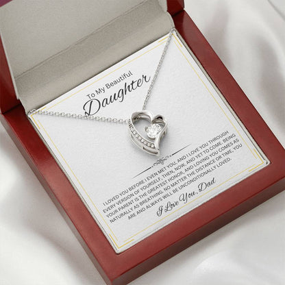 To my Beautiful Daughter - Forever Love Necklace