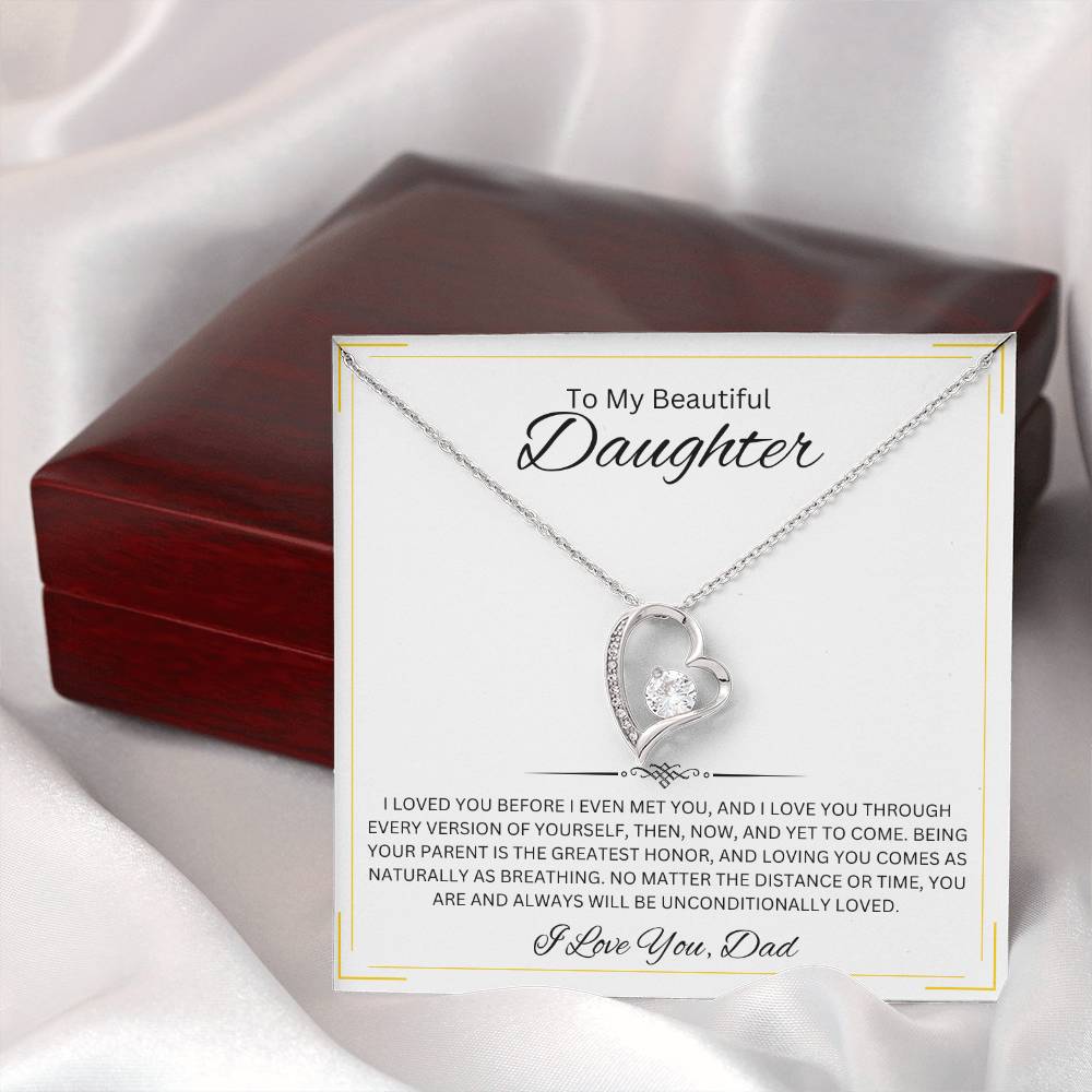 To my Beautiful Daughter - Forever Love Necklace
