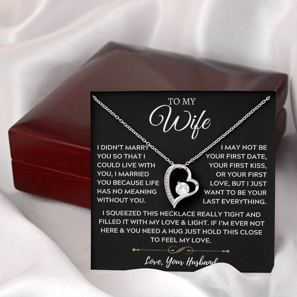 To My Wonderful Wife, My Partner in Everything - Forever Love Necklace