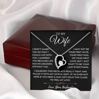 To My Wonderful Wife, My Partner in Everything - Forever Love Necklace