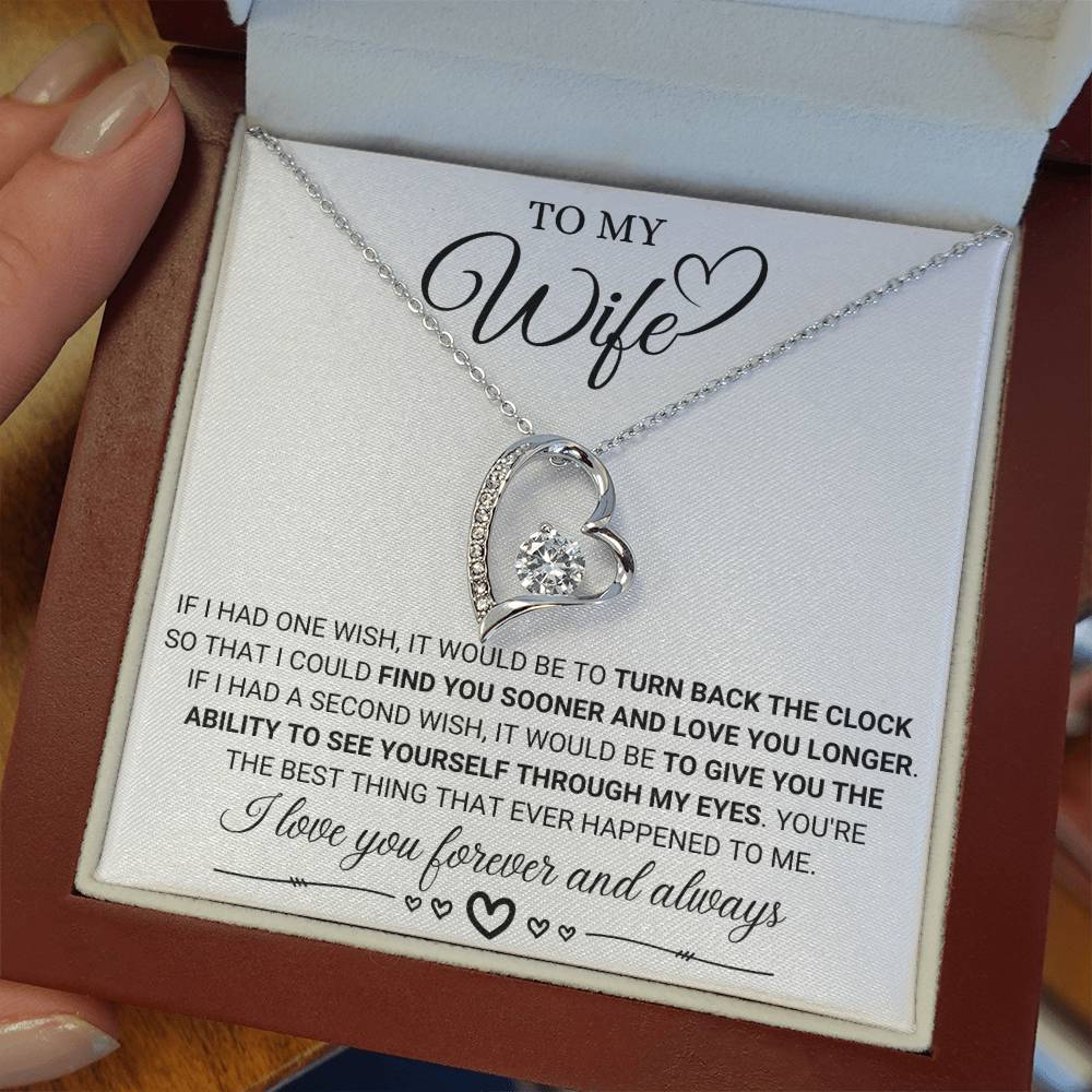 To My Beautiful Wife, My Forever Love - Forever Love Necklace