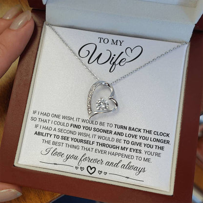 To My Beautiful Wife, My Forever Love - Forever Love Necklace