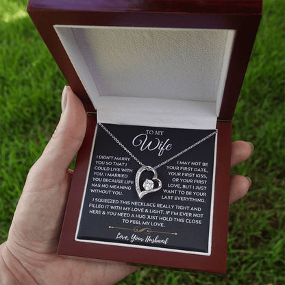 To My Wonderful Wife, My Partner in Everything - Forever Love Necklace