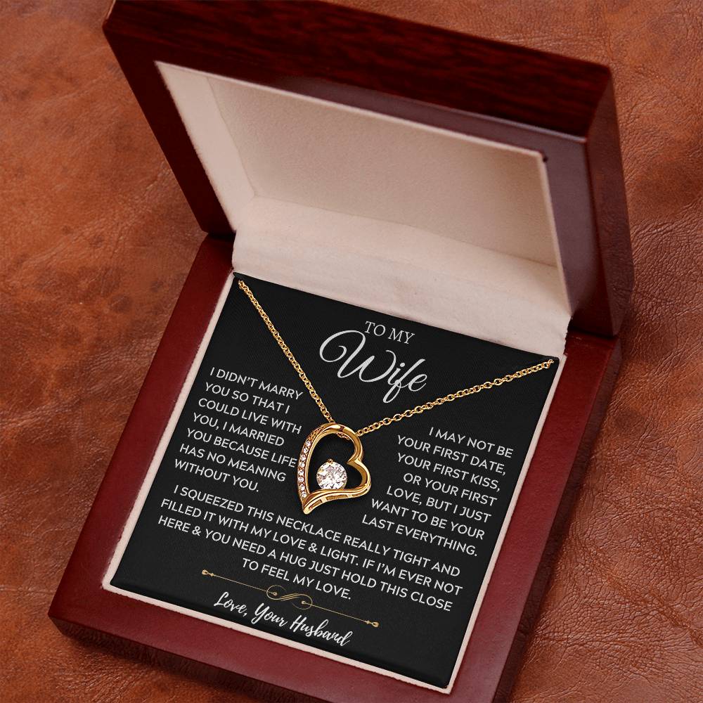 To My Wonderful Wife, My Partner in Everything - Forever Love Necklace