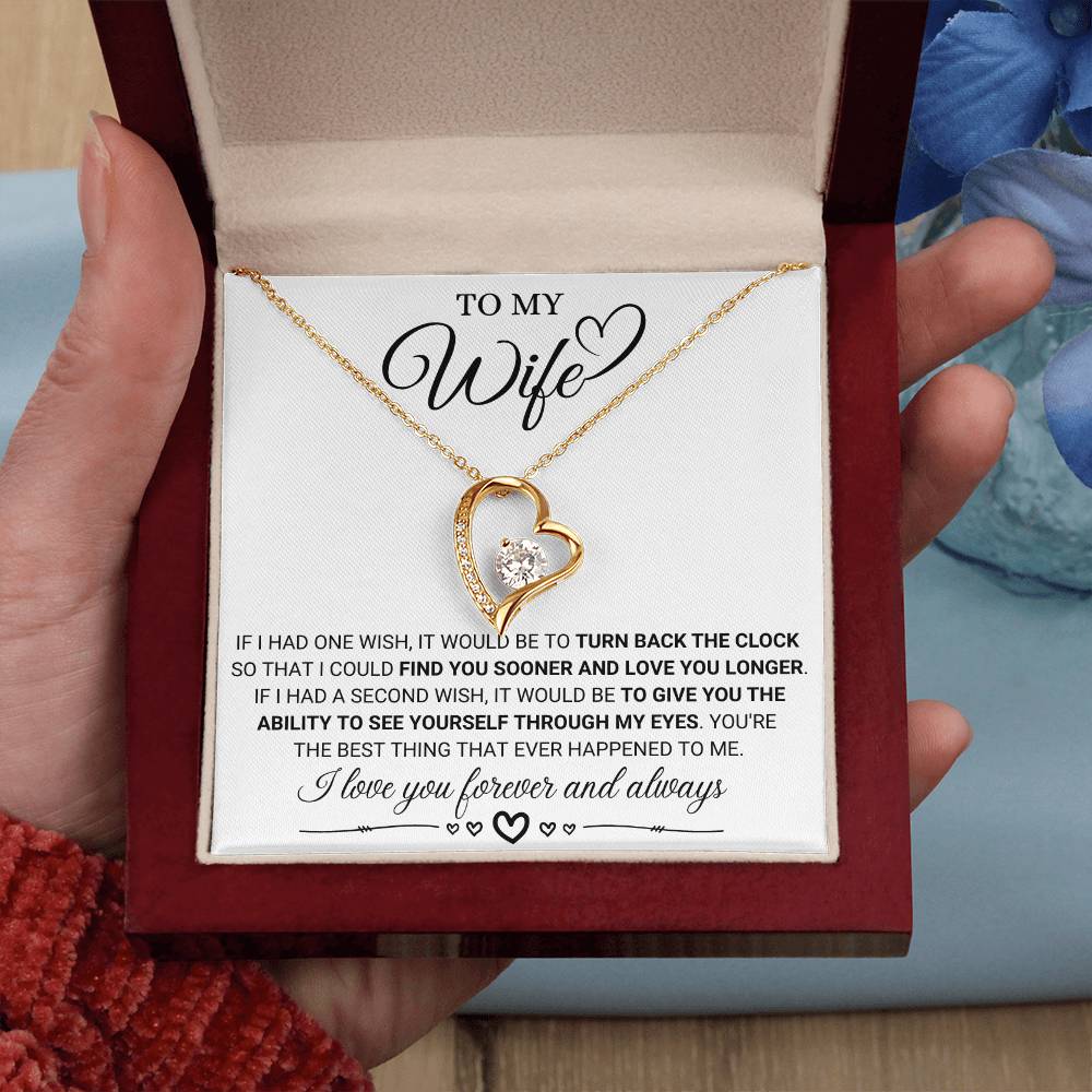To My Beautiful Wife, My Forever Love - Forever Love Necklace