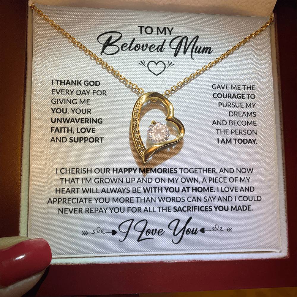 To My Beloved Mum - Forever Love Necklace