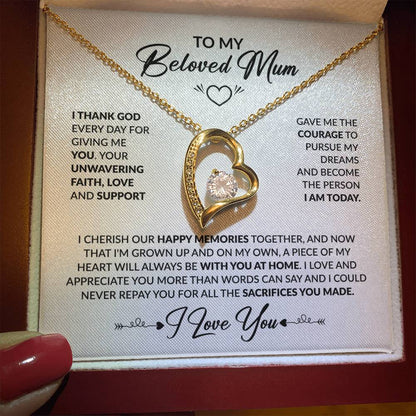 To My Beloved Mum - Forever Love Necklace