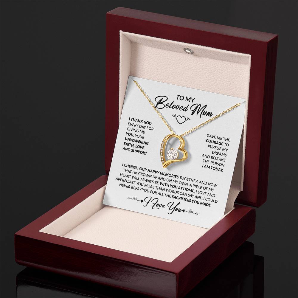 To My Beloved Mum - Forever Love Necklace