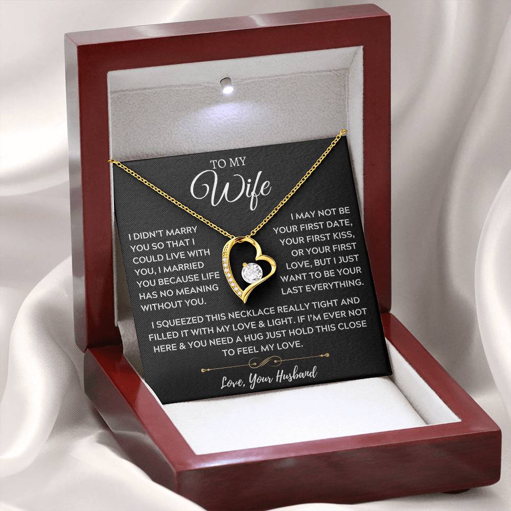 To My Wonderful Wife, My Partner in Everything - Forever Love Necklace