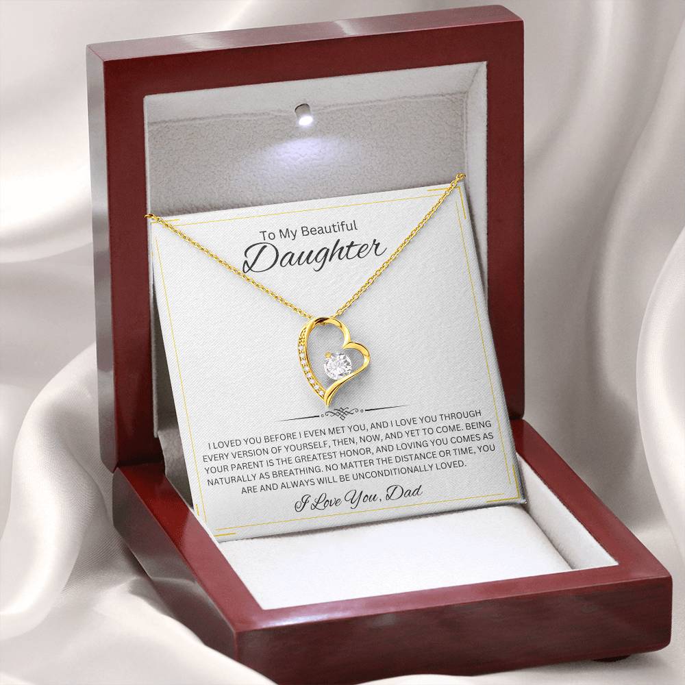 To my Beautiful Daughter - Forever Love Necklace