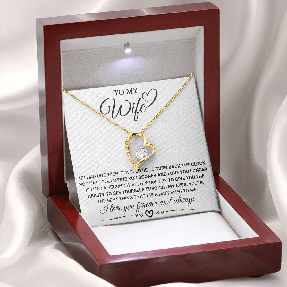 To My Beautiful Wife, My Forever Love - Forever Love Necklace