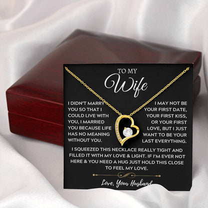 To My Wonderful Wife, My Partner in Everything - Forever Love Necklace