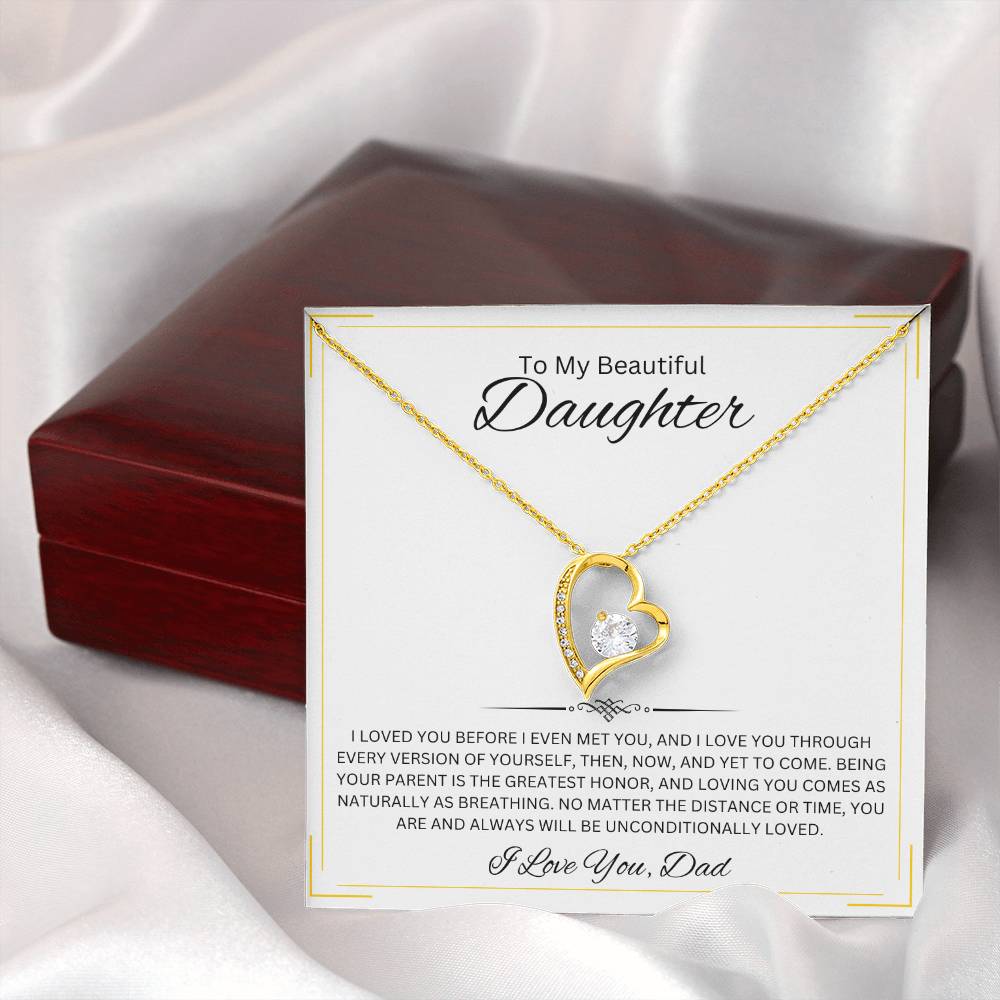 To my Beautiful Daughter - Forever Love Necklace