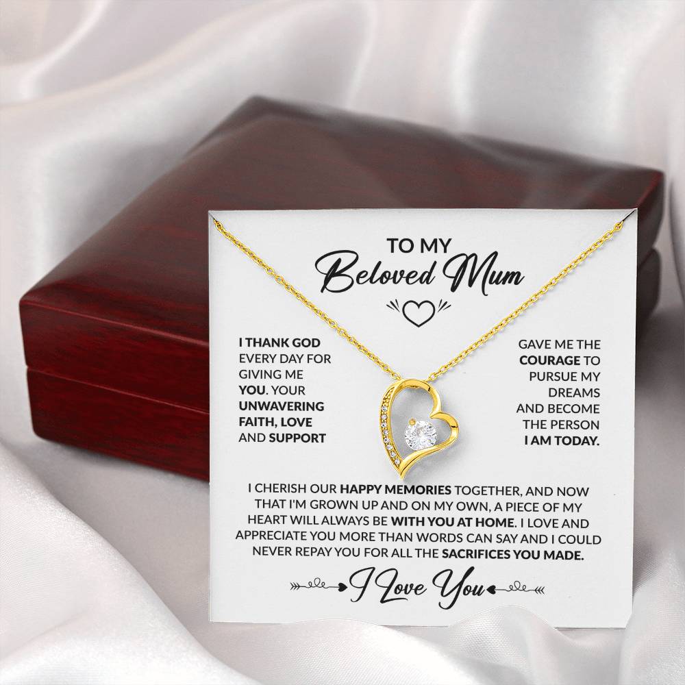 To My Beloved Mum - Forever Love Necklace