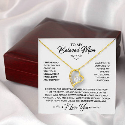 To My Beloved Mum - Forever Love Necklace