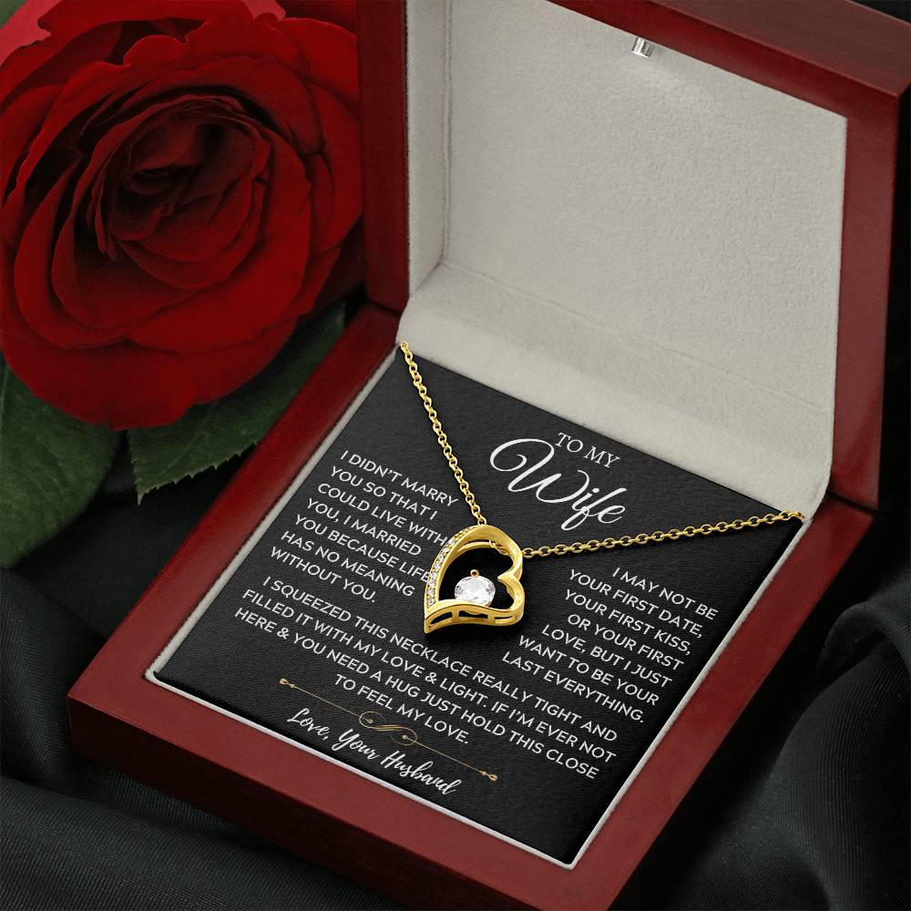 To My Wonderful Wife, My Partner in Everything - Forever Love Necklace