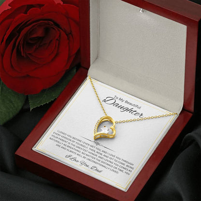 To my Beautiful Daughter - Forever Love Necklace