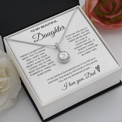 To My Beautiful Daughter - Eternal Hope Necklace