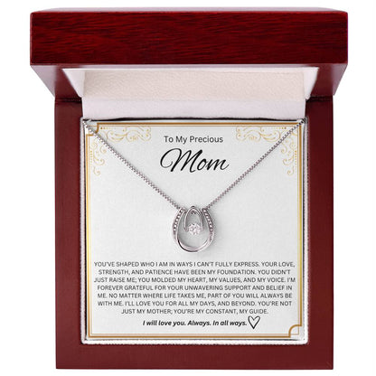 To My Precious Mom - Lucky In Love Necklace