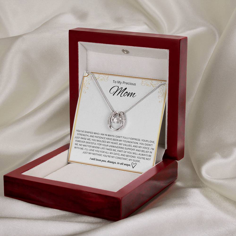 To My Precious Mom - Lucky In Love Necklace