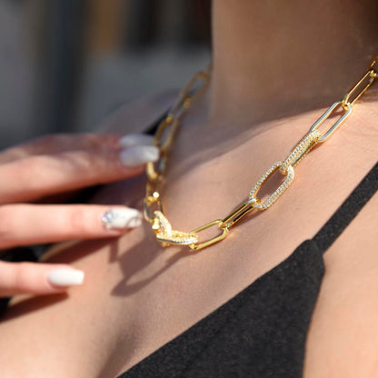 To My Gorgeous Mum - CZ Paperclip Chain Necklace