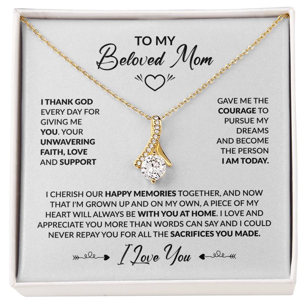 To My Beloved Mom - Alluring Beauty Necklace