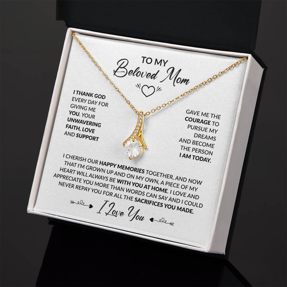To My Beloved Mom - Alluring Beauty Necklace