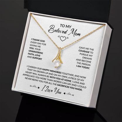 To My Beloved Mom - Alluring Beauty Necklace