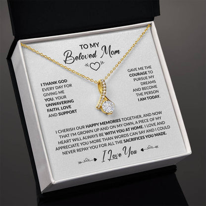 To My Beloved Mom - Alluring Beauty Necklace