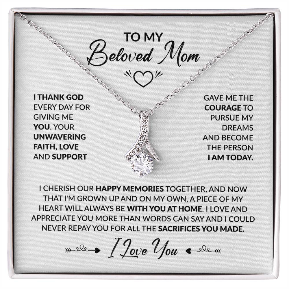 To My Beloved Mom - Alluring Beauty Necklace