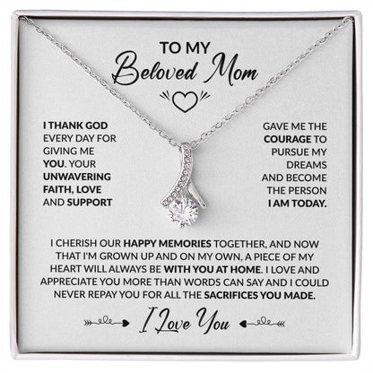 To My Beloved Mom - Alluring Beauty Necklace