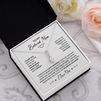 To My Beloved Mom - Alluring Beauty Necklace