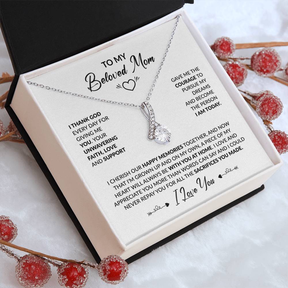 To My Beloved Mom - Alluring Beauty Necklace