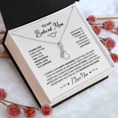 To My Beloved Mom - Alluring Beauty Necklace