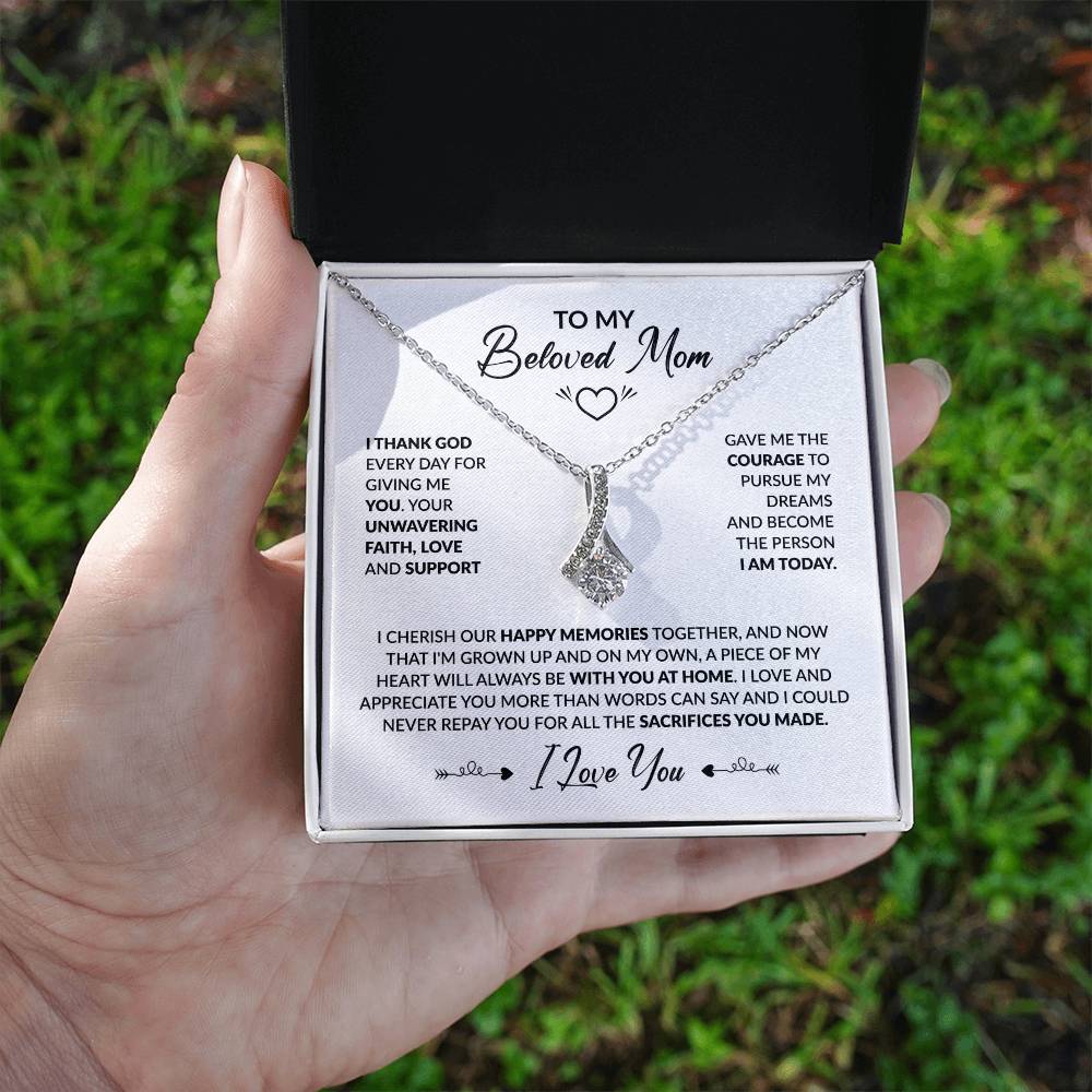 To My Beloved Mom - Alluring Beauty Necklace