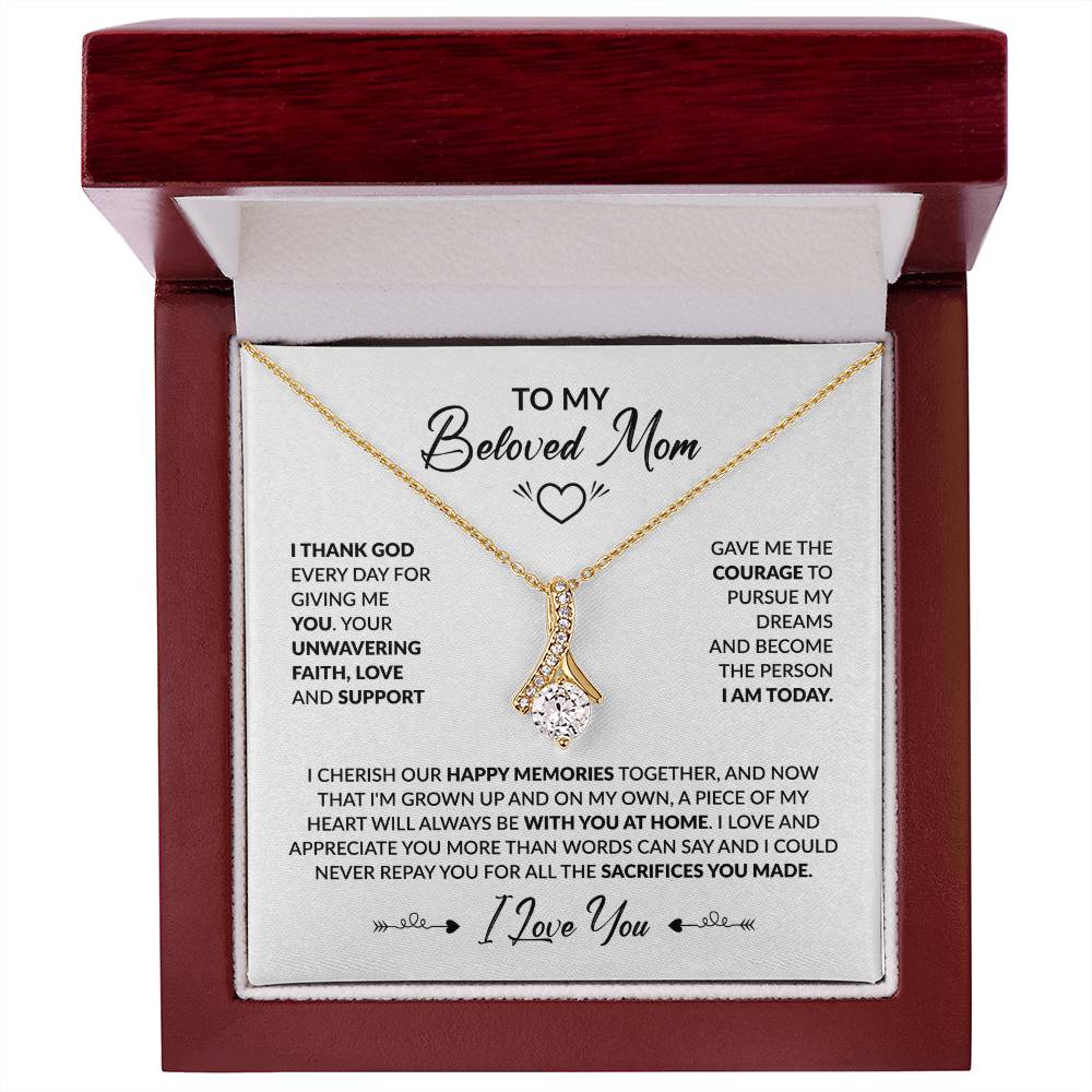 To My Beloved Mom - Alluring Beauty Necklace