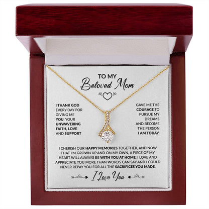 To My Beloved Mom - Alluring Beauty Necklace
