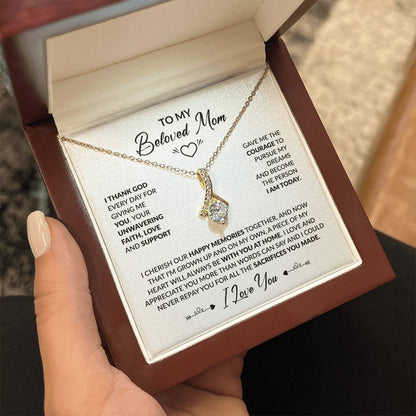 To My Beloved Mom - Alluring Beauty Necklace