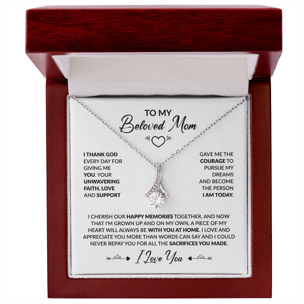 To My Beloved Mom - Alluring Beauty Necklace