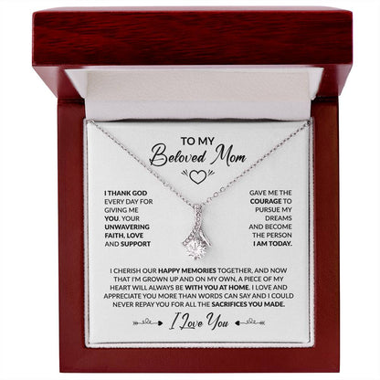 To My Beloved Mom - Alluring Beauty Necklace